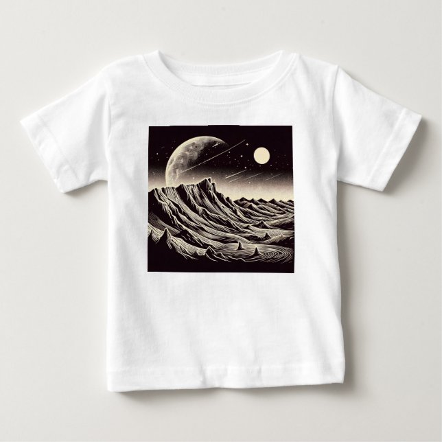 T-shirt Pour Bébé FSF Mars Paysage coupe à bois 3 (Devant)