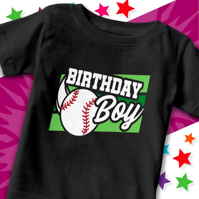 T-shirt Pour Bébé Fun Kids Baseball Party Home Run Birthday Boy (Créateur téléchargé)