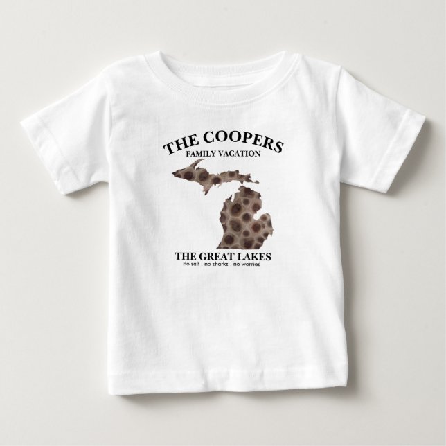 T-shirt Pour Bébé Fun Lake Michigan Great State State pétoskey rock (Devant)
