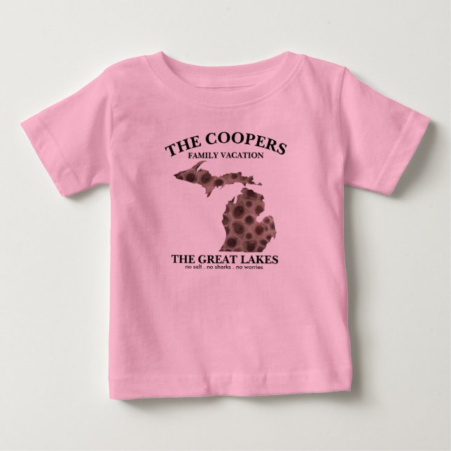T-shirt Pour Bébé Fun Lake Michigan Great State State pétoskey rock (Devant)