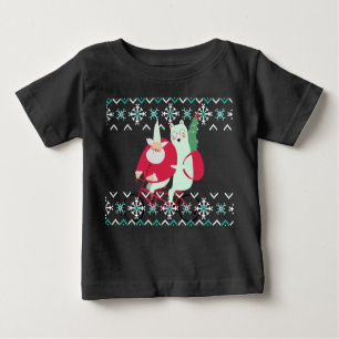 T-shirt Pour Bébé Fun Père Noël Fêtes de Noël