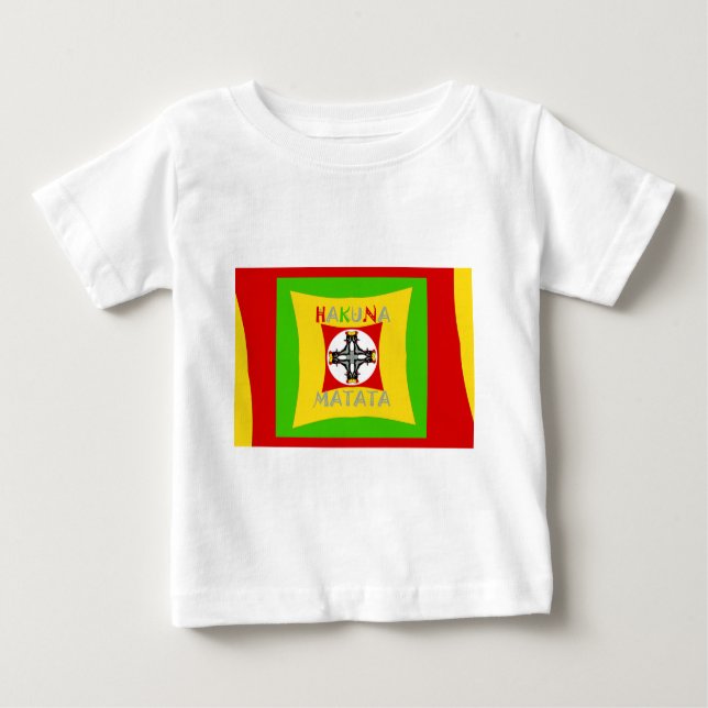T-shirt Pour Bébé Fun Rasta couleur rouge or vert (Devant)