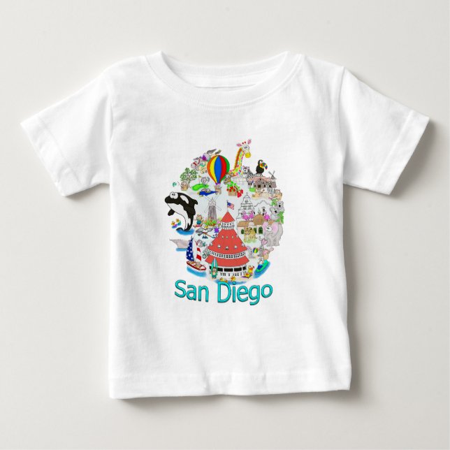 T-shirt Pour Bébé Fun San Diego California (Devant)