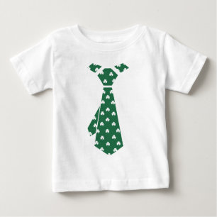 T-shirt Pour Bébé Fun Shamrock Motif Faux Cravate St. Patrick's Day