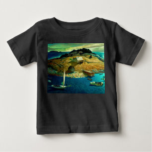 T-shirt Pour Bébé Funérailles de l'île, 1939 par Newell Convers Wy