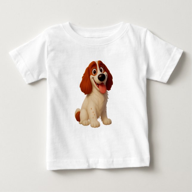 T-shirt Pour Bébé Funky Welsh Springer Spaniel T Shirt (Devant)