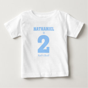T-shirt Pour Bébé Funny Baby Boy 2e anniversaire avec nom trop Cool