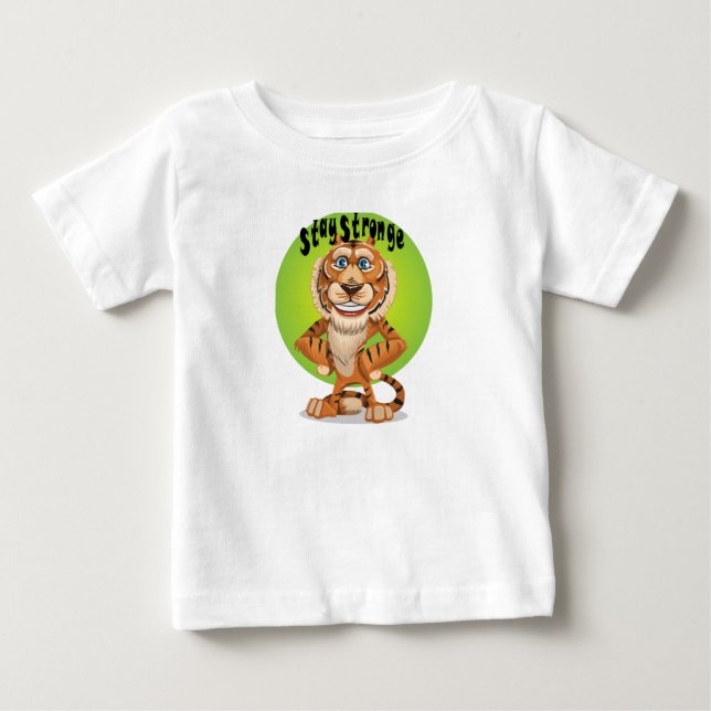 T-shirt Pour Bébé funny baby tiger (Devant)