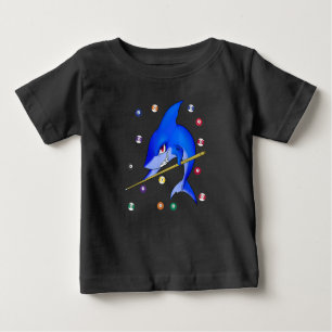 T-shirt Pour Bébé Funny Billard requin mâle