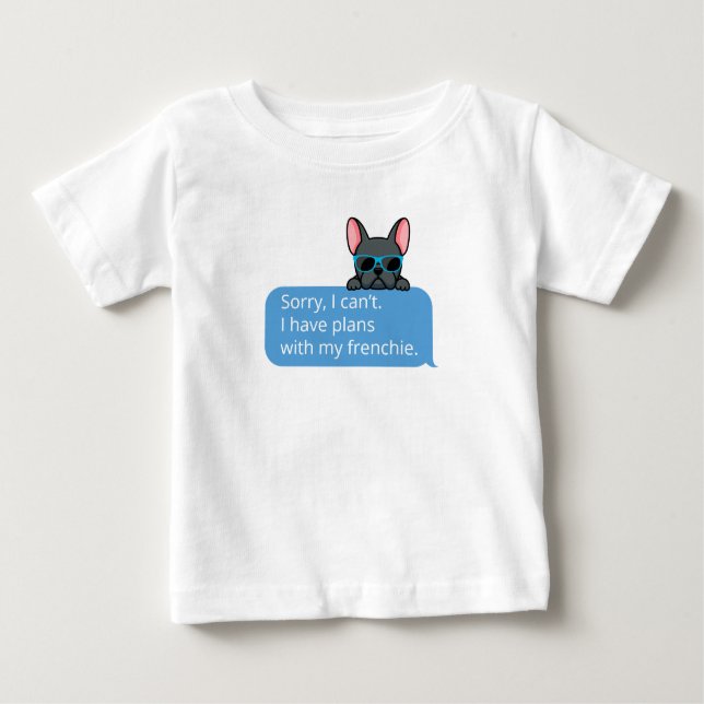 T-shirt Pour Bébé Funny Blue French Bulldog (Devant)