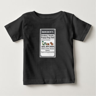 T-shirt Pour Bébé Funny Boy Ingredient Étiquette Simple Halloween