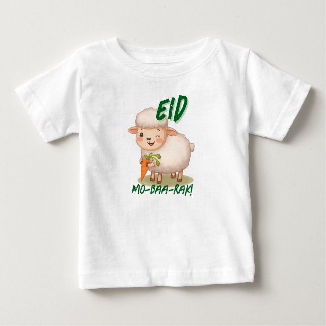 T-shirt Pour Bébé Funny cute Sheep Eid Adha funny Baby Clothes  (Devant)