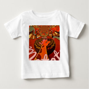 T-shirt Pour Bébé Funny Elegant Giraffe Accessoré Style Africain