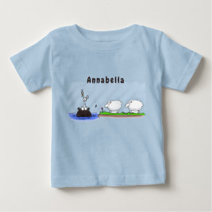 T-shirt Pour Bébé Funny hippo birdie deux brebis