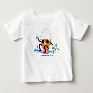 T-shirt Pour Bébé Funny Melting Ice Cream Surfing – Cute Summer Cart