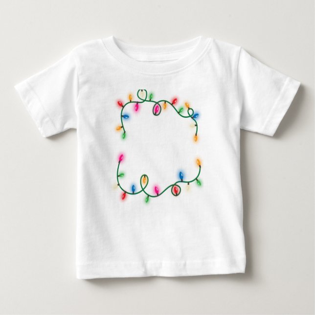 T-shirt Pour Bébé Funny Merry and Bright Christmas Lights Xmas Holid (Devant)