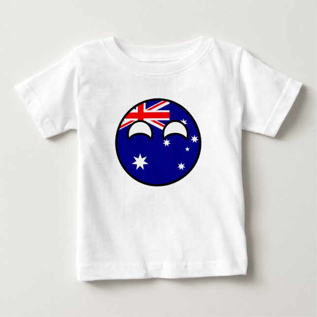 T-shirt Pour Bébé Funny Trending Geeky Australia Countryball (Devant)