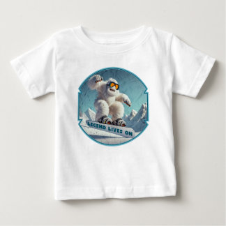T-shirt Pour Bébé Funny Yeti Legend Snowboard Aventure hivernale