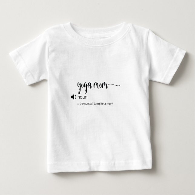 T-shirt Pour Bébé Funny Yoga Maman définition (Devant)