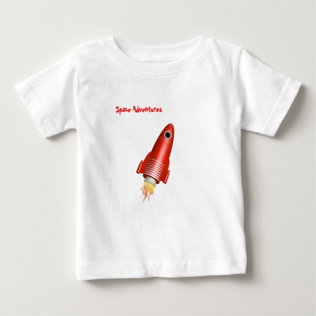 T-shirt Pour Bébé fusée rouge (Devant)