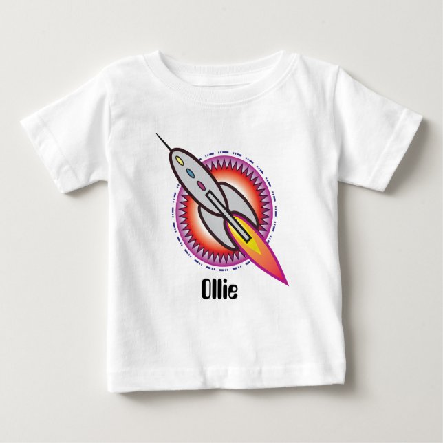 T-shirt Pour Bébé Fusée spatiale vers l'infini et au-delà (Devant)