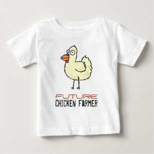 T-shirt Pour Bébé Futur agriculteur de poulet