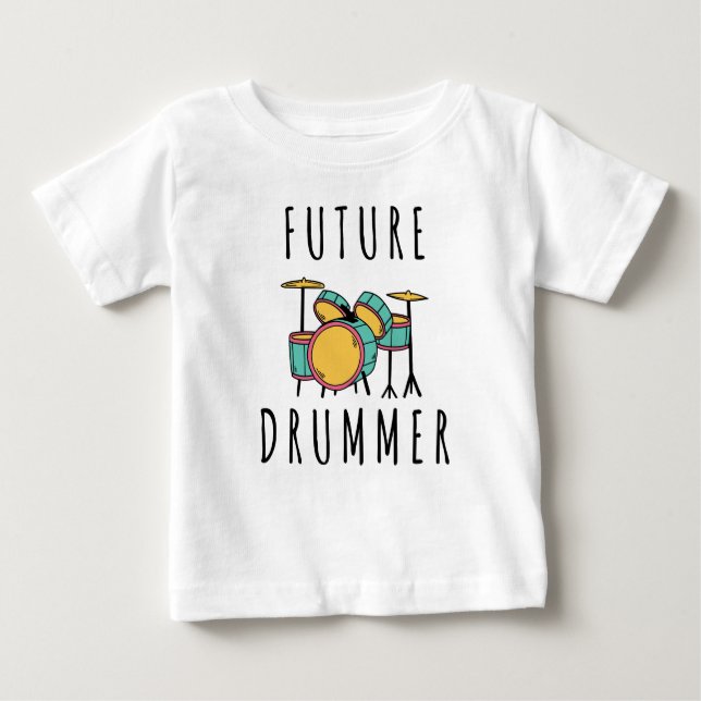 T-shirt Pour Bébé futur batteur (Devant)