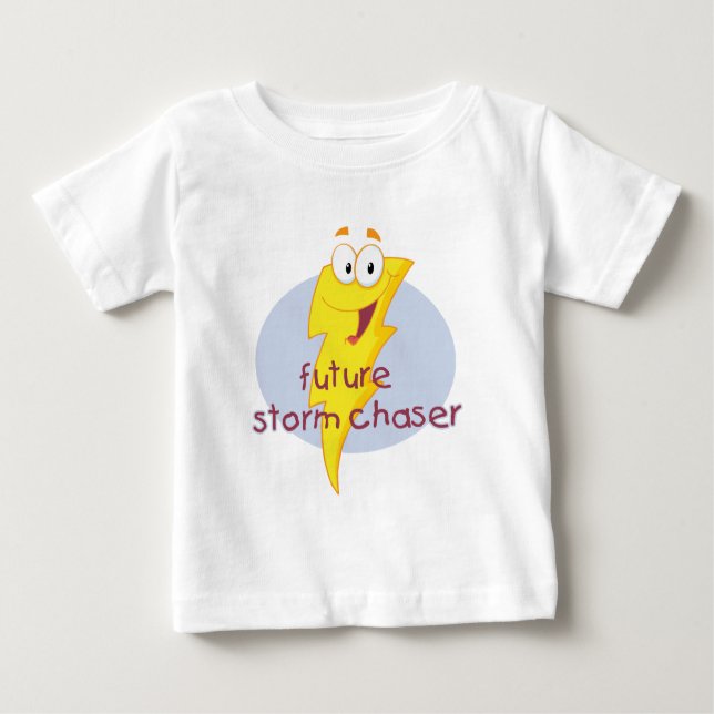 T-shirt Pour Bébé Futur chasseur de tempête (Devant)