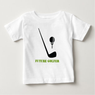 T-shirt Pour Bébé Futur club de golf et balle noir, green custom