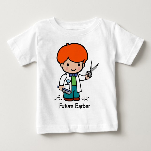 T-shirt Pour Bébé Futur coiffeur (Devant)