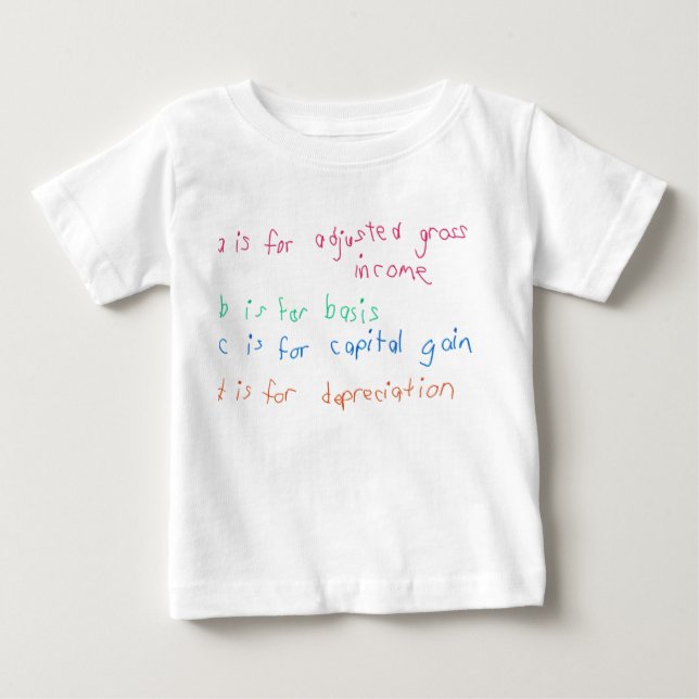T-shirt Pour Bébé Futur comptable (Devant)