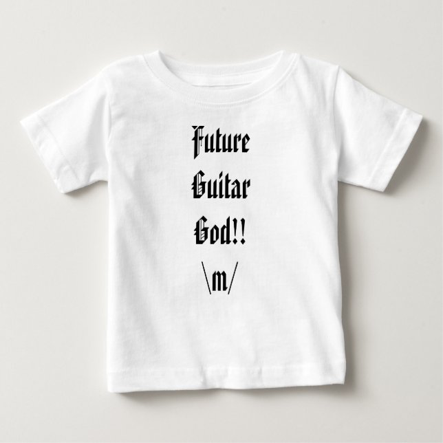 T-shirt Pour Bébé Futur Dieu de guitare ! ! (Devant)