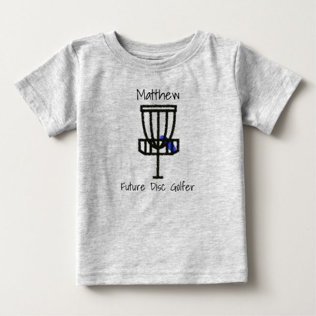 T-shirt Pour Bébé Futur disque personnalisé Golfer Baby (Devant)