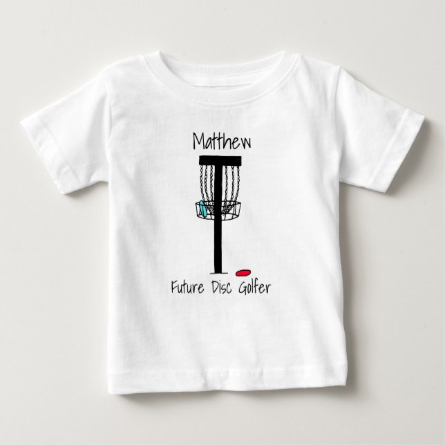 T-shirt Pour Bébé Futur disque personnalisé Golfer Baby Baby (Devant)