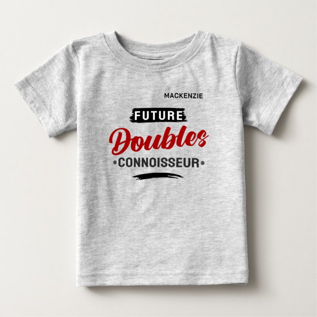 T-shirt Pour Bébé Futur Doubles CONNAISSEUR Léger (Devant)