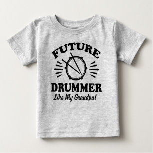T-shirt Pour Bébé Futur Drummer Comme Mon Grand-Père