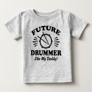 T-shirt Pour Bébé Futur Drummer Comme Mon Père