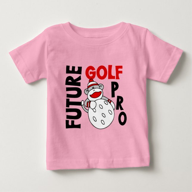T-shirt Pour Bébé Futur Golf Pro Sock Monkey (Devant)