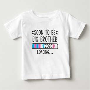 T-shirt Pour Bébé Futur Grand Frère 2026 Annonce de Grossesse en Cou