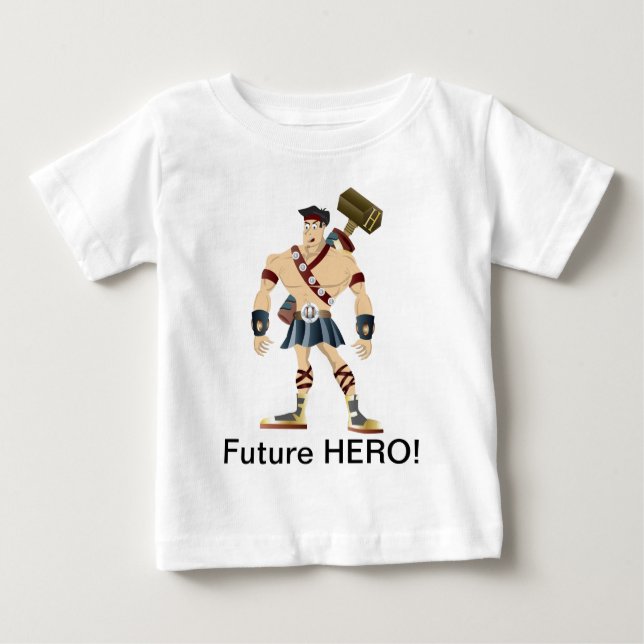 T-shirt Pour Bébé Futur héros ! (Devant)