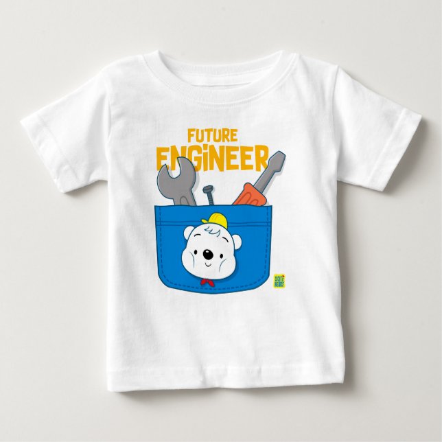 T-shirt Pour Bébé Futur Ingénieur 2 Ours mignon pour bébé (Devant)