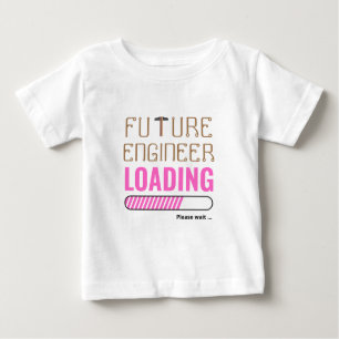 T-shirt Pour Bébé Futur Ingénieur Chargement amusant Unisex personna