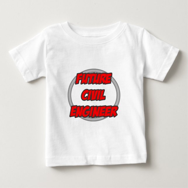 T-shirt Pour Bébé Futur ingénieur civil (Devant)