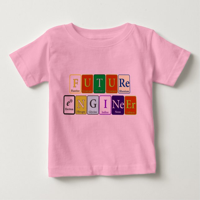 T-shirt Pour Bébé Futur Ingénieur Tutu Design (Devant)
