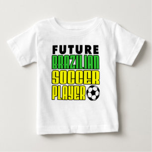 T-shirt Pour Bébé Futur joueur brésilien de football
