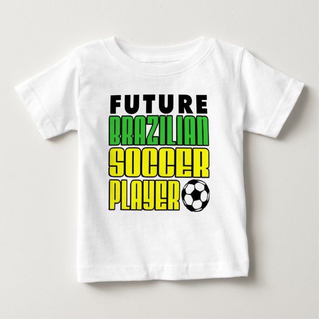 T-shirt Pour Bébé Futur joueur brésilien de football (Devant)