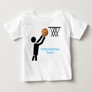 T-shirt Pour Bébé Futur joueur de basket avec balle personnalisée
