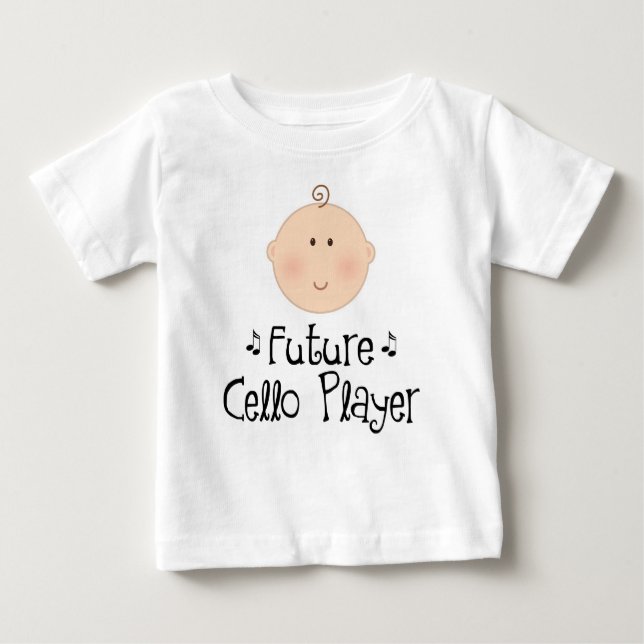 T-shirt Pour Bébé Futur joueur mignon de violoncelle (Devant)