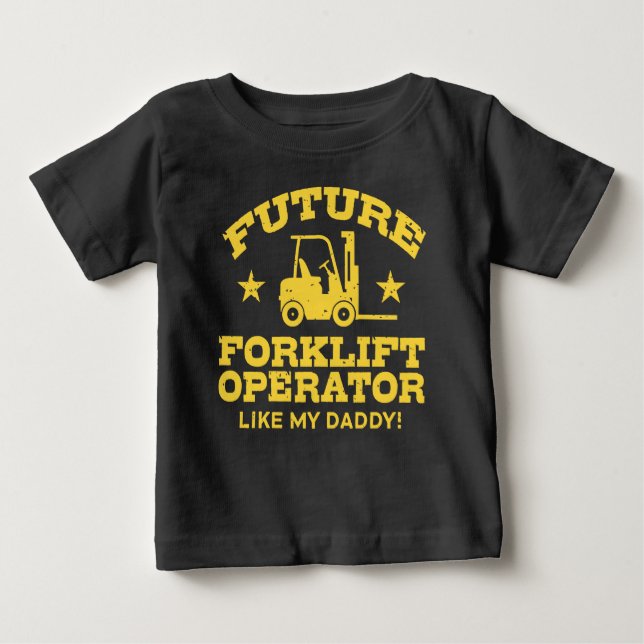 T-shirt Pour Bébé Futur Opérateur De Remorquage Comme Mon Papa (Devant)