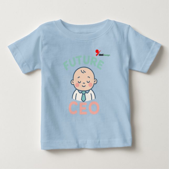 T-shirt Pour Bébé "Futur PDG" Mignon Bébé Patron Exécutif (Devant)